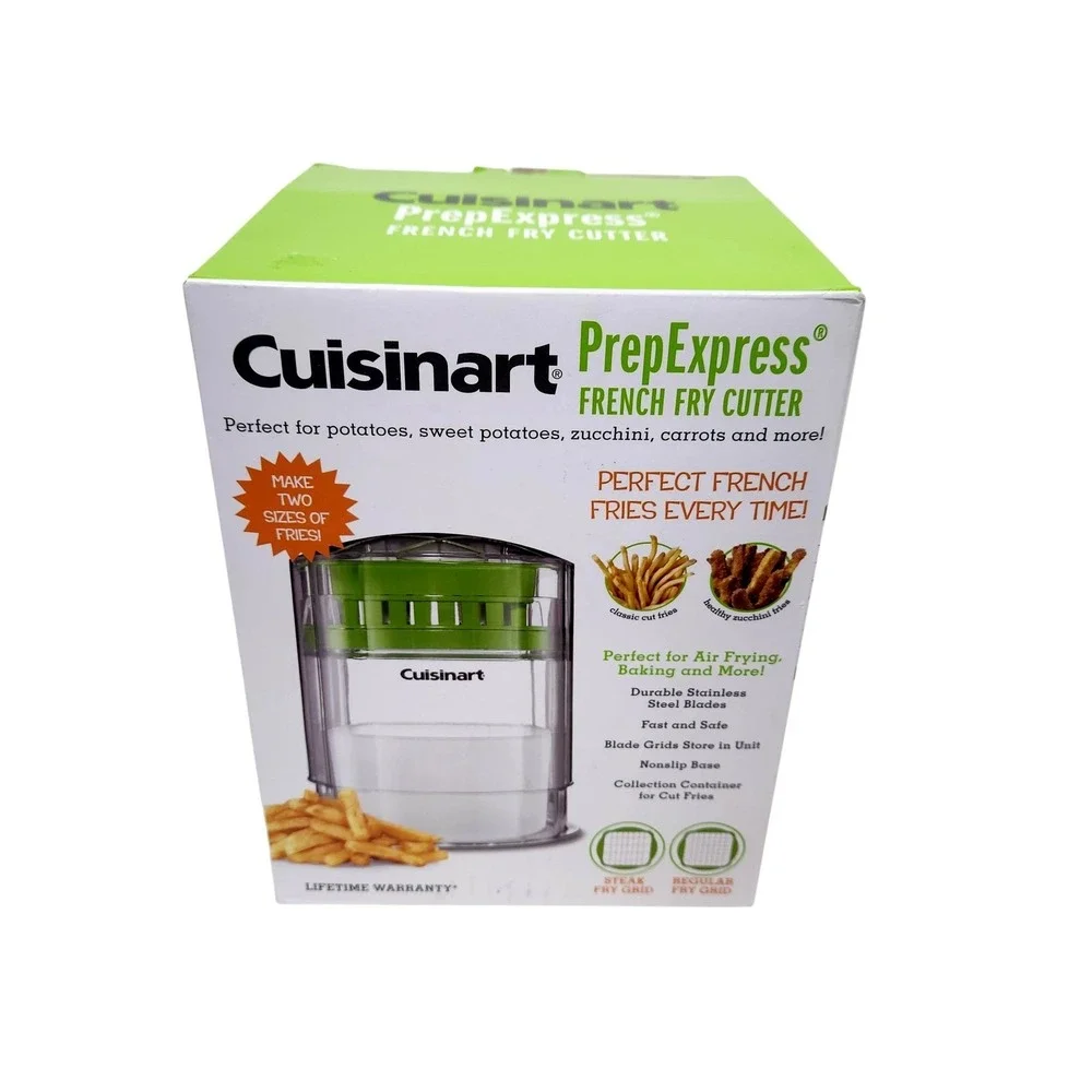 Cuisinart PrepExpress French Fry Cutter Green Manual Push Kitchen Slicer Tool
